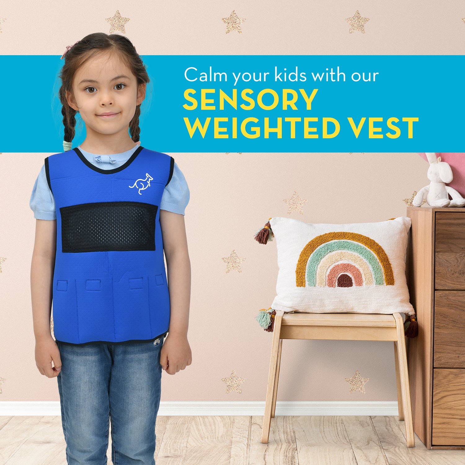 Weighted vest For kids Compression Vest for Kids with Autism, Sensory Compression Vest for Kids with Processing Disorders, ADHD, and Autism, Calming and Supportive