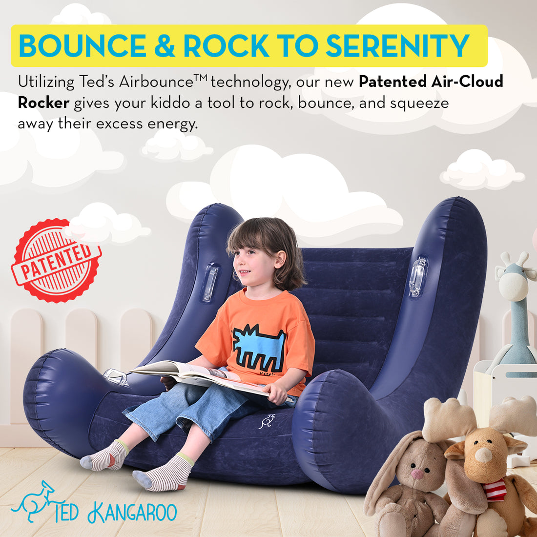 AIR Cloud Rocker | Sensory Chair for Kids, Includes Electric Air Pump