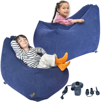 Sensory Chair for Kids – Calming Compression Pod for Children with Sensory Needs, Soft Flocked Texture, Electric Pump Included, Ages 3+