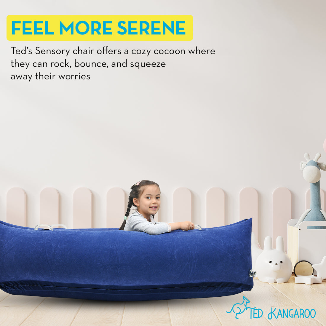 Sensory Chair for Kids — Inflatable Peapod for Children, Includes Electric Air Pump