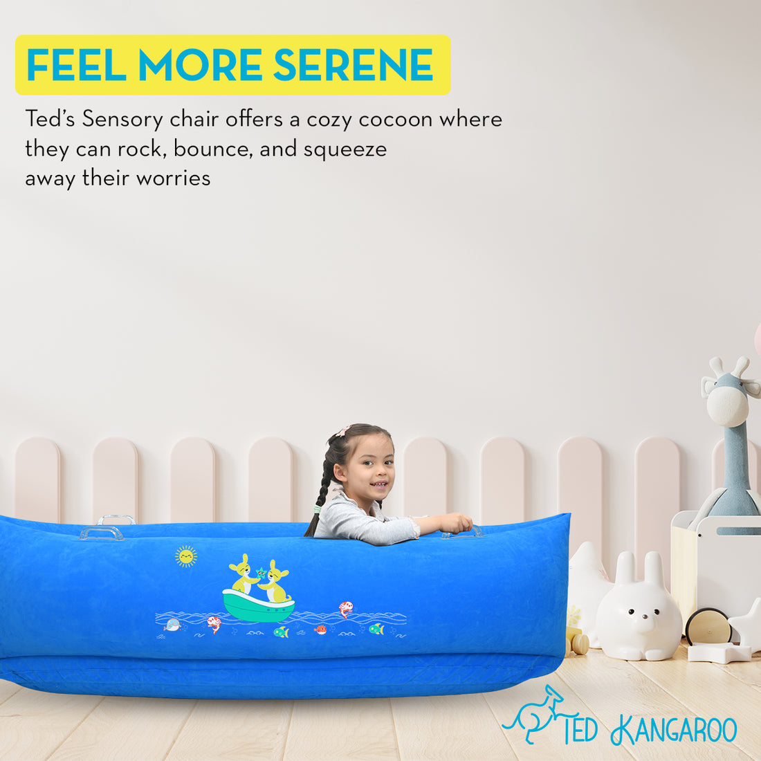 Sensory Chair for Kids — Inflatable Peapod for Children, Includes Electric Air Pump